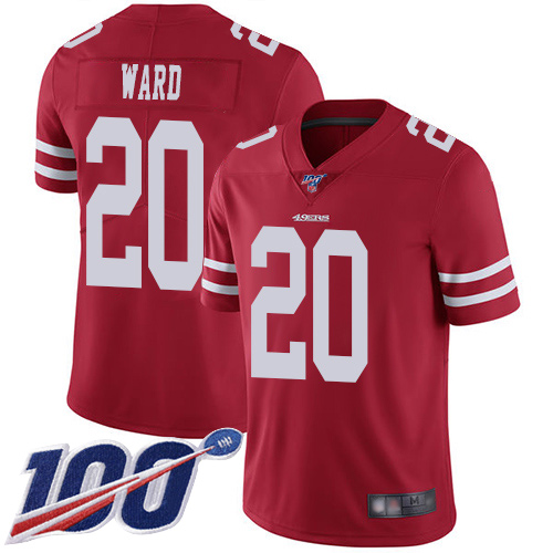 San Francisco 49ers Limited Red Men Jimmie Ward Home NFL Jersey 20 100th Season Vapor Untouchable